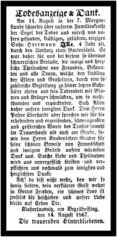 1867-08-14 Kl Trauer Ille